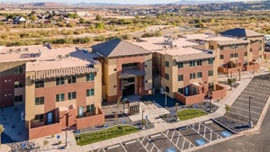 Riverwalk mixed rate housing - multiple three story buildings